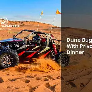 Book Dune Buggy With Private Dinner desert dining setup