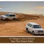 Tourists enjoying desert safari activities