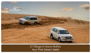 Tourists enjoying desert safari activities